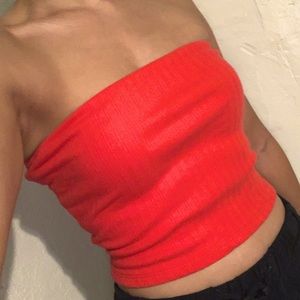 Ribbed tube top